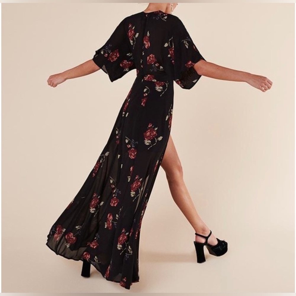 Reformation Black Floral Maxi Dress - Picture 3 of 4